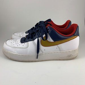 Men's Nike Air Force 1 Low White Gold Navy Size 10